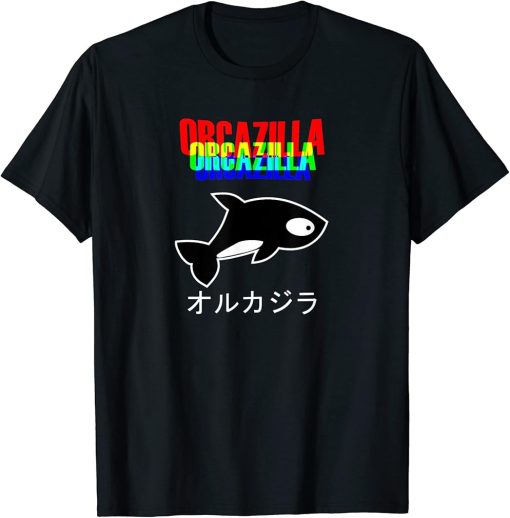 Orcazilla Funny orca whale fish design T-Shirt