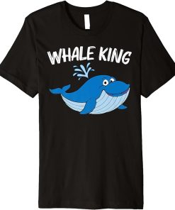 Funny Whale Art For Men Dad Orca Narwhal Blue Whales Premium T-Shirt