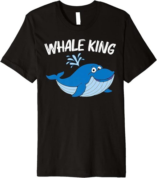 Funny Whale Art For Men Dad Orca Narwhal Blue Whales Premium T-Shirt