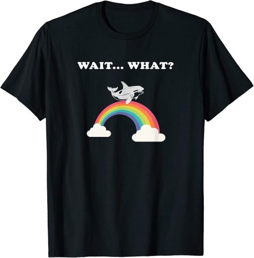 Orca Killer Whale T-Shirt Funny Rainbow Tee Men Women