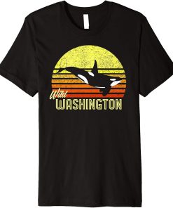 Washington Orca Killer Whale Puget Sound Marine Biologist Premium T-Shirt