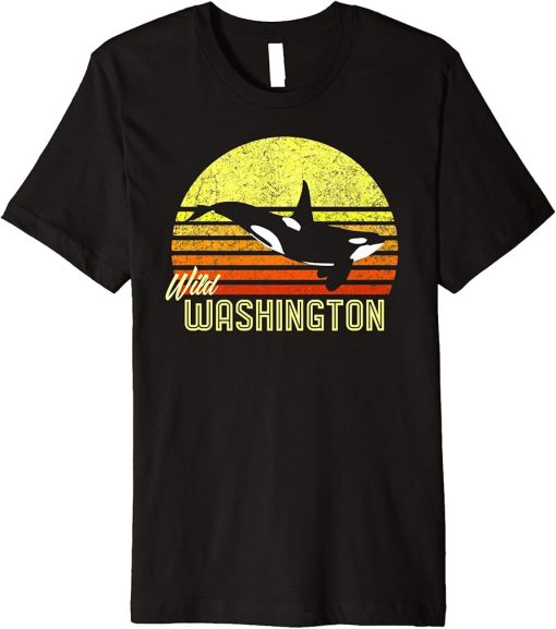 Washington Orca Killer Whale Puget Sound Marine Biologist Premium T-Shirt