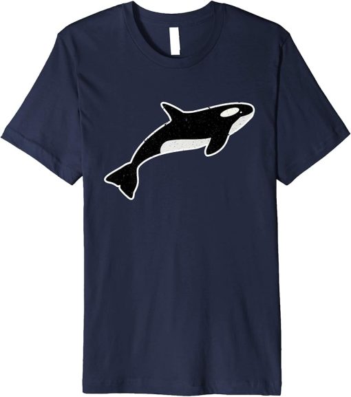 Whale Orca Love Oceans Animal Fin Waves Sea Vintage Gift Premium T-Shirt